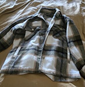 Zara oversized Flannel Jacket